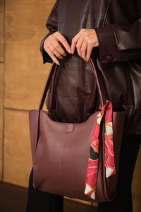 Fularlı Çanta Bordo