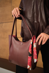 Fularlı Çanta Bordo