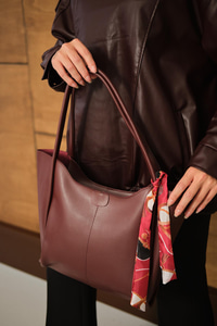 Fularlı Çanta Bordo