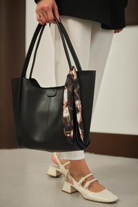 Fularlı Çanta Siyah