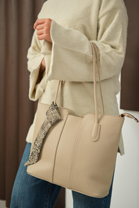 Fularlı Çanta Vizon