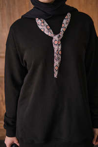 Fularlı İkili Takım Siyah