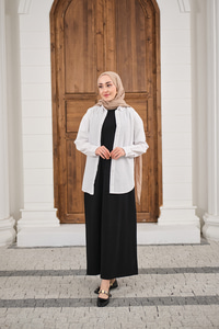 Garni Detay İçlik Elbise Siyah