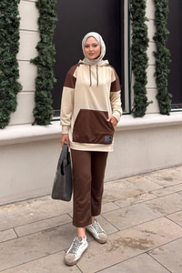 Garnili İkili Takım Krem