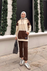 Garnili İkili Takım Krem