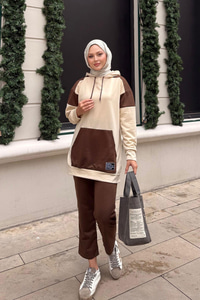 Garnili İkili Takım Krem