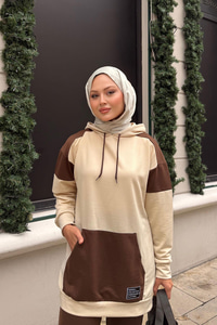 Garnili İkili Takım Krem