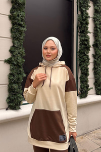 Garnili İkili Takım Krem