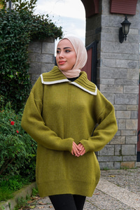 Gemici Triko Kazak Fıstık Yeşil