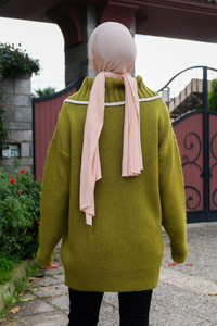 Gemici Triko Kazak Fıstık Yeşil