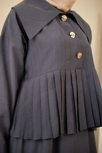 Gemici Yaka Fırfır Detay Takım Antrasit