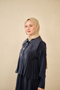 Gemici Yaka Fırfır Detay Takım Lacivert