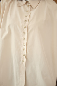 Geniş Kesim Gömlek Krem