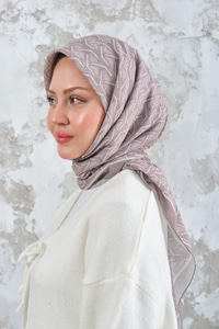 Geometrik Desen Eşarp Küf Yeşil