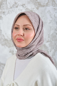 Geometrik Desen Eşarp Küf Yeşil