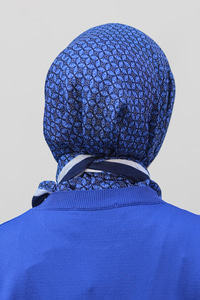 Geometrik Desen Eşarp  Lacivert