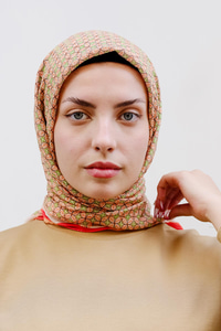 Geometrik Desen Eşarp  Turuncu