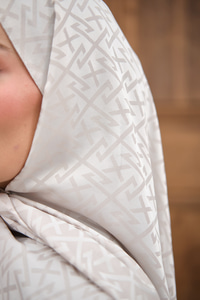 Geometrik Desen Şal Bej