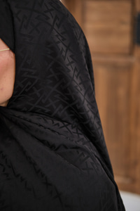 Geometrik Desen Şal Siyah