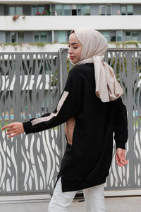 Geometrik Desen Tunik  Siyah