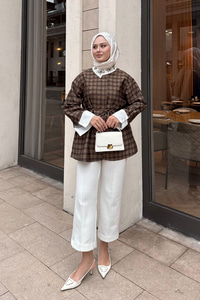 Gizli Düğmeli Bel Bağlamalı Gömlek Yağ Yeşil