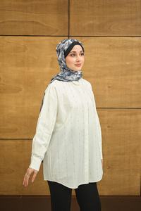 Gizli Düğmeli Ön taş Detay Regular Poplin Gömlek Beyaz