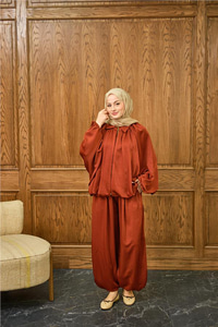 Gizli Fermuar Detay Takım Kiremit