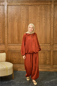 Gizli Fermuar Detay Takım Kiremit