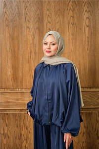 Gizli Fermuar Detay Takım Lacivert