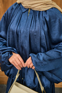 Gizli Fermuar Detay Takım Lacivert