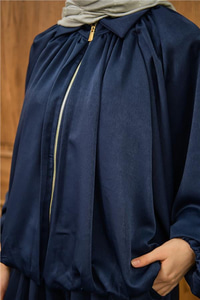 Gizli Fermuar Detay Takım Lacivert