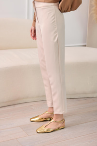 Gizli Fermuar Detaylı Kumaş Pantolon Krem