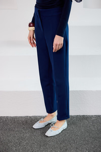 Gizli Fermuar Detaylı Kumaş Pantolon Lacivert