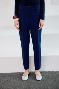 Gizli Fermuar Detaylı Kumaş Pantolon Lacivert