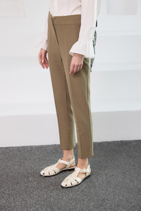 Gizli Fermuar Detaylı Kumaş Pantolon Yeşil