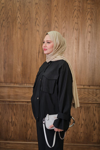 Gizli Fermuar Detaylı Takım Siyah