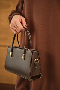 Gold Detay Çanta Acı Kahve