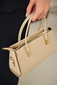 Gold Detay Çanta Vizon