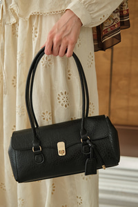 Gold Detay Geniş Çanta Siyah