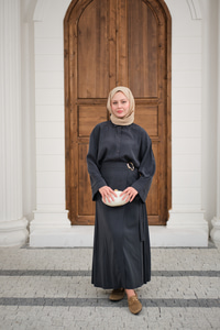 Gold Kemer Detay Gömlekli Takım Antrasit