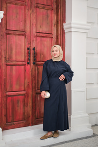 Gold Kemer Detay Gömlekli Takım Lacivert