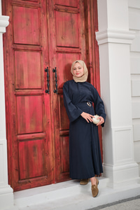 Gold Kemer Detay Gömlekli Takım Lacivert