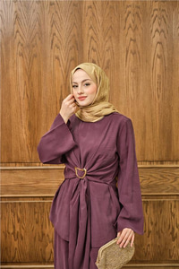 Gold Kemer Detay Takım Bordo