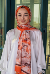 Uygun Fiyatlı GOLGE DESEN SAL TURUNCU | Loccomoda.com 