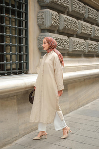 Gömlek Detay Elbise Taş