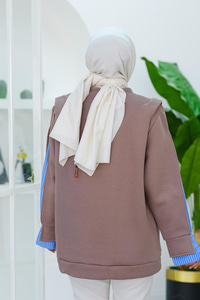 Gömlek Detay Sweat  Gül Kurusu