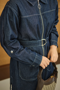 Gömlek Yaka Fermuarlı Takım Lacivert