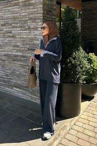 Gömlek Yaka İkili Takım Antrasit