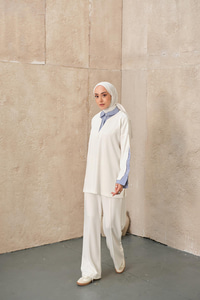 Gömlek Yaka İkili Takım Beyaz