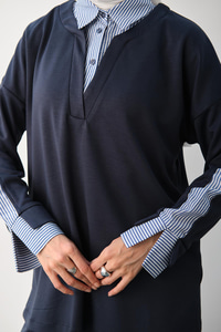 Gömlek Yaka İkili Takım Lacivert